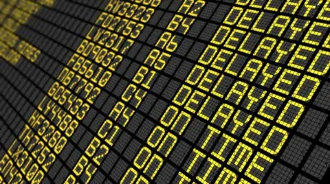 Close-Up of an international airport board panel with flights Stock Footage