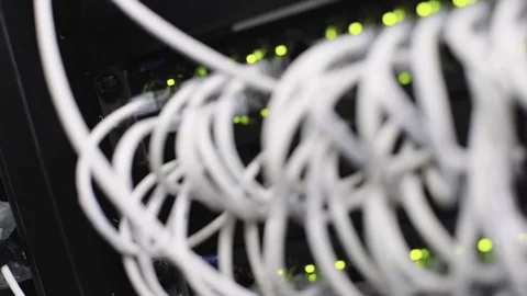 Close up Internet Cables Stock-Footage 116244451