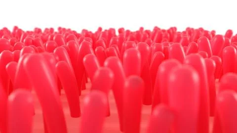 Close up of intestinal villi pattern 3d rendered illustration Stock Illustration