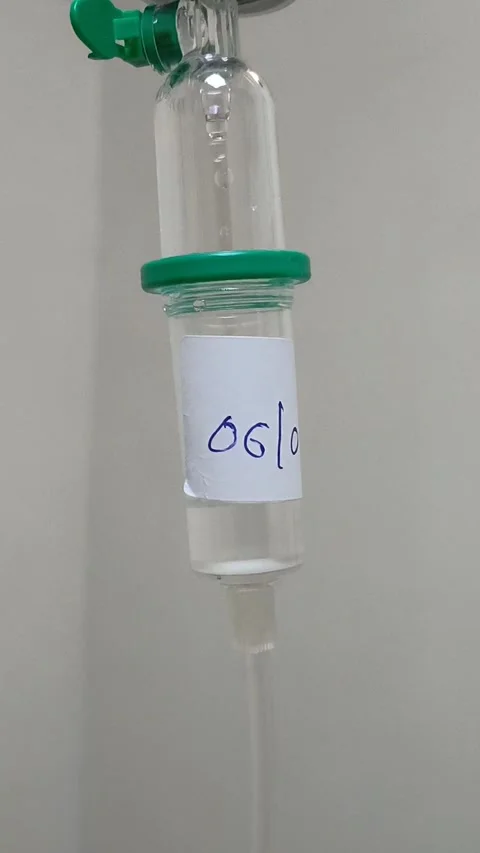 Close Up Intravenous Iv Drip Interior Setting Video stock 262446082