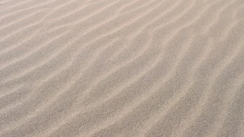 Close-up of intricate patterns on wind-swept sand dunes of the Durgun Nuur Stock Footage 317688657