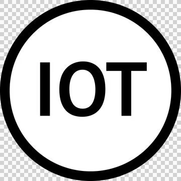 Close-up of IOT text Illustrazione stock