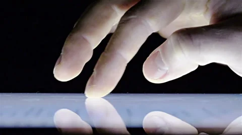 Close-Up IPad Touchscreen On Black Background Stock Footage 47032267