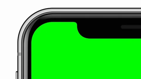 Close Up iPhone X Smartphone Mockup Camera Mobile Screen Blank Top of Phone Stock Footage 88454868