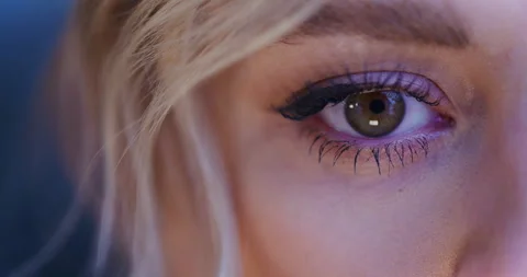 Close-Up of the Iris of the Eye Stock Footage 280303672