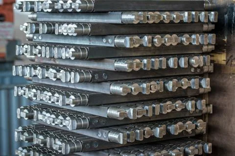 Close-up of iron billets Stock Photos