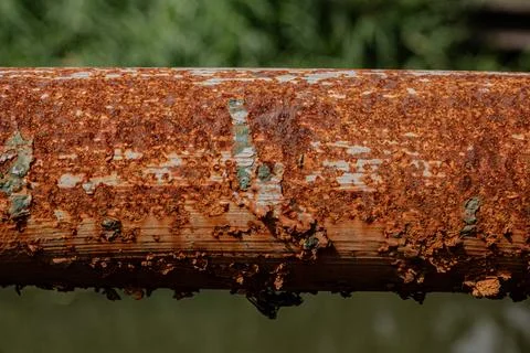 Close up of iron pipe decay texture 스톡 사진