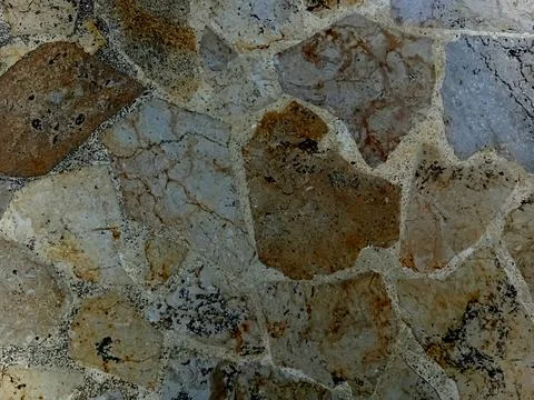 Close up of Irregular Stone Mosaic Pattern Stock Photos