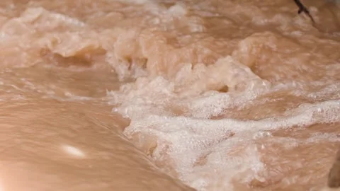 Close-up of irrigation water flow Stock Footage 292592584