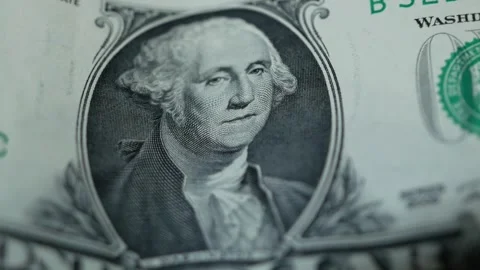 Close-up of isolated dollar bills being laid on the table Stock Footage 168148405