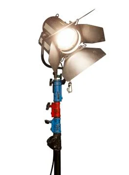 Close Up of an Isolated Studio Light on a Stand Stock Photos