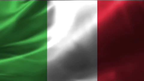 Close-up of the italia flag waving in the wind. Italia national flag waving 4K.  Stock Footage 245183666