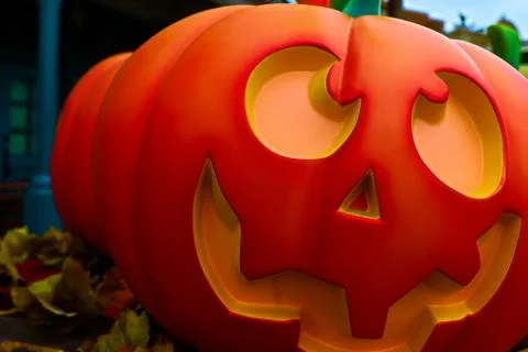 Close up of Jack O'lantern 库存照片