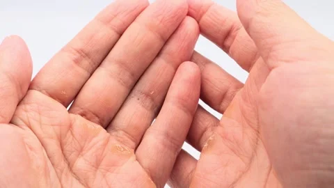 Close-up of a Japanese man's hand Stock Footage 336623140