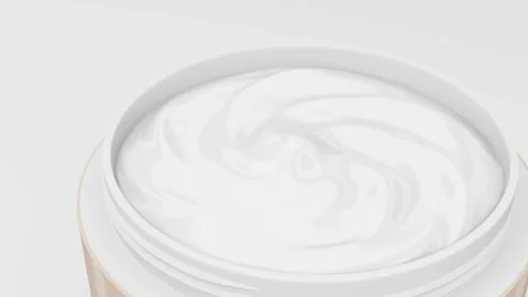 Close-up of jars with hand cream. Stock Footage 88747279