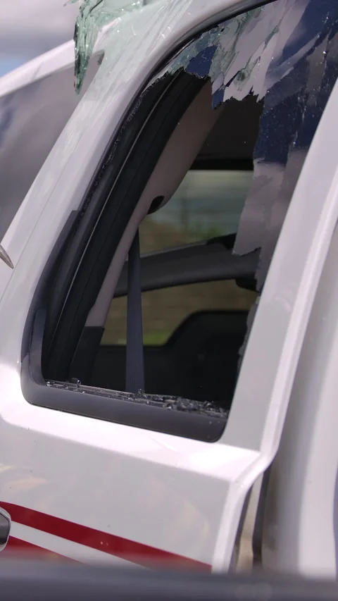 Close up jaws of life being used to open door on car in emergency rescue Stock Footage 331344739
