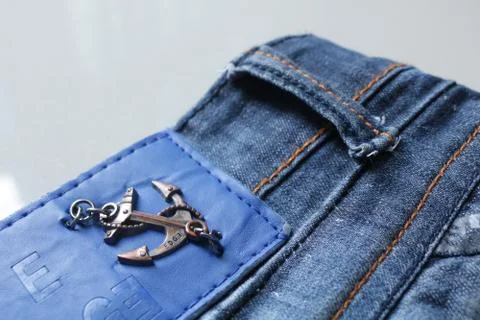 Close up of Jeans texture Stock Photos