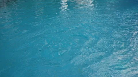 Close-up a Jet of Water inside pool. Stock Footage 119222711