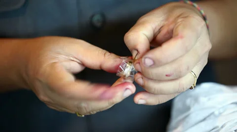 Close-up. Jeweler at work Stock Footage 37588872