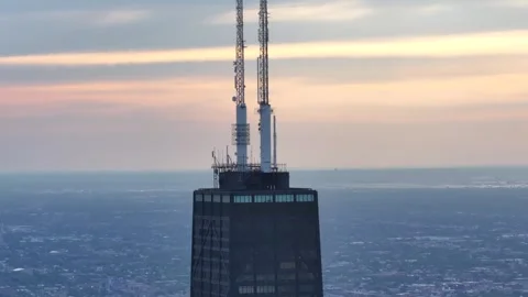 Close-Up Of John Hancock Center Skydeck At Chicago Downtown In Illinois, Stock Footage 251703712