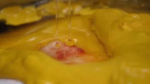 Close-up of Juicy Beef Steak Sizzling on Grill with Oil and Seasoning Stock Footage 338212238