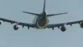 Close up of jumbojet in mid-air HD Footage