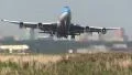 Close up, jumbojet taking off HD Footage