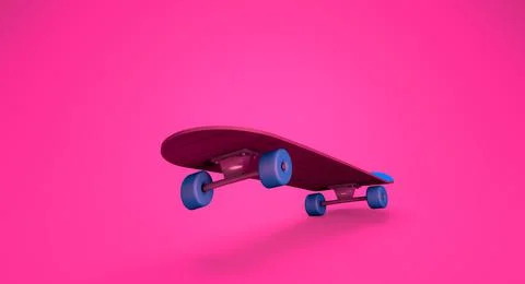 Close up jumping skateboard with perspective view shot Stock Illustration