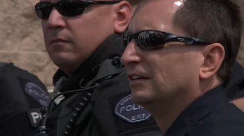 Close up of k-9 officer Stock Footage 31993233