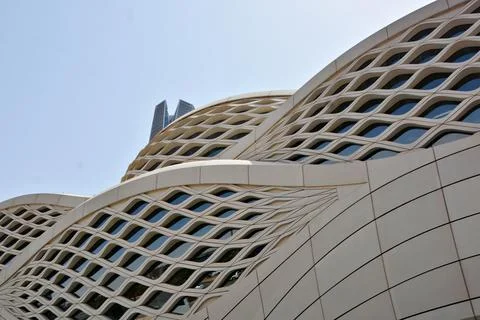 Close-up of KAFD Landmark with Geometric Pattern Stock Photos