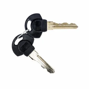 Close up key isolated on white Stock Photos