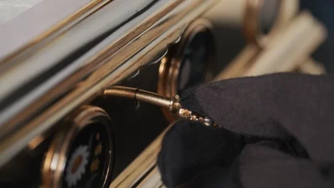 Close up, Key for Opening Safe. Close Up Shot of Strongbox. Stock Footage 284251838