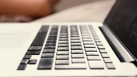 Close up of Keyboard, Changing Focus and Finger Pressing the Enter Key Video stock 146838792