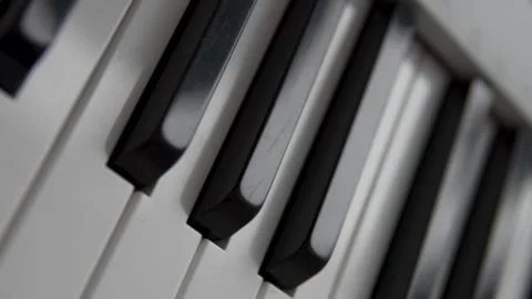 Close-up of the keyboard of the electronic piano. Stock Footage 145350653