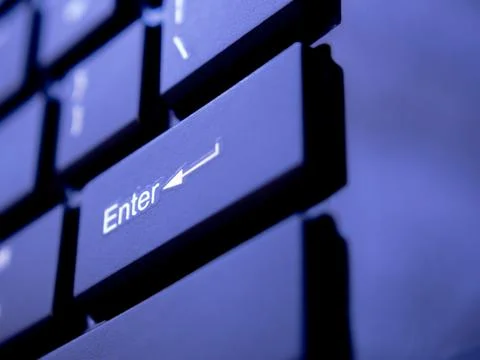 Close-up keyboard enter button Stock Photos