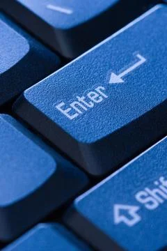 Close up of keyboard, enter computer key Stock Photos