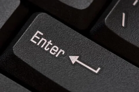 Close up of keyboard, enter computer key Stock Photos