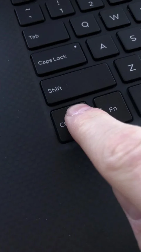 Close up of a keyboard highlighting Ctrl and Shift keys Stock Footage 307135314