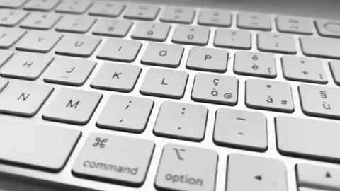 Close up on keyboard keys Stock Footage 267022679