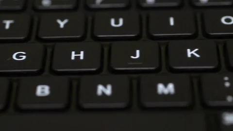 Close-up keyboard overview Stock Footage 84731926