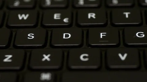 Close-up keyboard overview Stock Footage 84734032