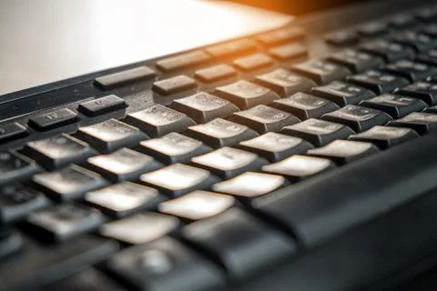 Close up keyboard Soft focus and blurred Stock Photos