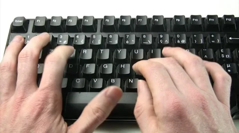 Close up of keyboard typing Stock Footage 8509748