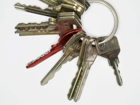 Close-up of a keyring Stock Photos