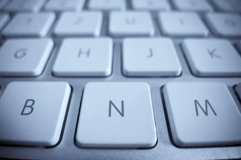 A close-up of the keys on a computer. Data processing and the Internet. Austria 写真素材