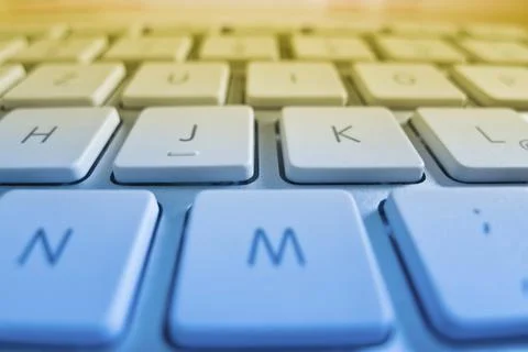 A close-up of the keys on a computer. Data processing and the Internet. Austria 写真素材