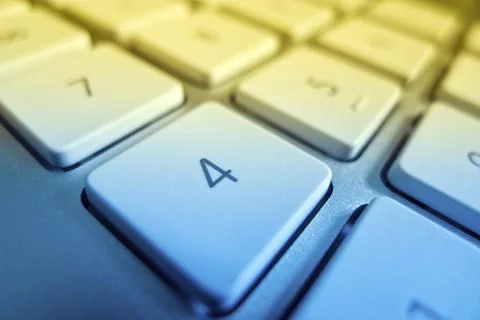 A close-up of the keys on a computer. Data processing and the Internet. Austria 写真素材