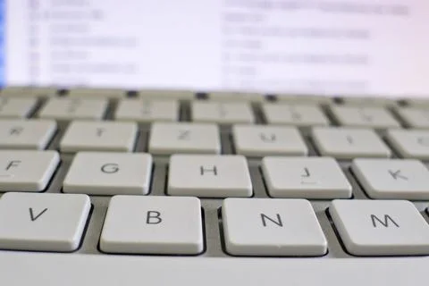 A close-up of the keys on a computer. Data processing and the Internet. Austria 写真素材
