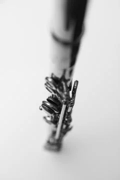 Close up of keys from a flute. Classical musical instrument Stock Photos