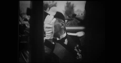 Close-up of King Alexander I greeting people Stock Footage 43403846